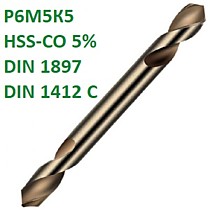 Сверла кобальтовые двусторонние HSS-CO 5% DIN 1897/DIN 1412 C
