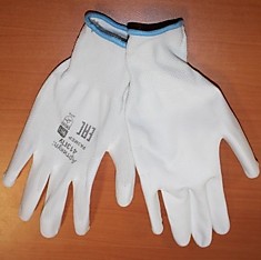 Нейлоновые перчатки 13 класс вязки с полиуретановым обливом СУПЕР ЛЮКС 7,8,9,10 размер