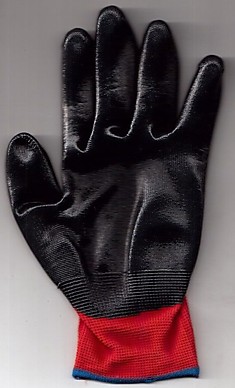 Нейлоновые перчатки 15 класс вязки с нитрильным обливом СУПЕР ЛЮКС