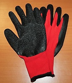 Нейлоновые перчатки 13 класс с толстым слоем вспененного латекса СУПЕР ЛЮКС