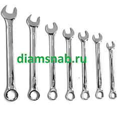 Набор ключей комбинированных (рожково-накидных) 8-19мм (7 предм) DIN 3113 ГОСТ 16983-80