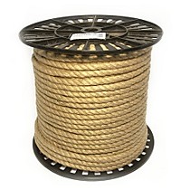 Веревка джутовая крученая 6-20 мм на катушке
