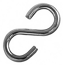 Крючок тип S оцинкованный для соединения тросов и цепей