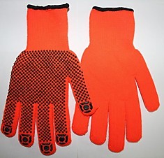 Акриловые толстые перчатки с начесом с ПВХ ТОЧКА ЗИМА 7 класс 60-70 гр